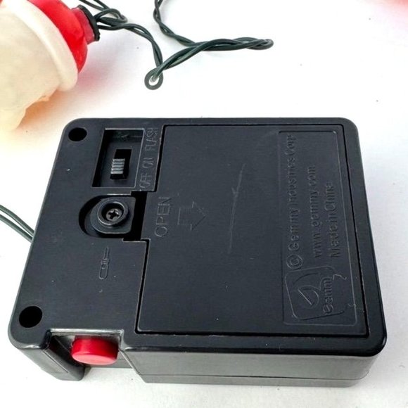 Gemmy Blow Mold Christmas Santa String Light Set Battery Operated Set of 10 - Picture 9 of 11